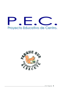 Proyecto Educativo - CEIP Parque Sur, Albacete