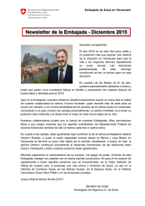 Newsletter de la Embajada - Diciembre 2015 - EDA