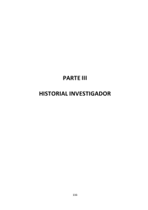 parte iii historial investigador