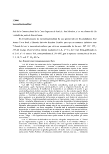 2-2006. Inconstitucionalidad promovido por José Arturo Tovar Peel