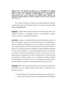 Orden Aprobación PGOU - Ayuntamiento de Albacete