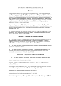 estatutos del consejo presbiteral - Diocesis Orihuela