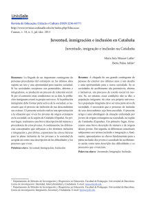 Juventud, inmigración e inclusión en Cataluña