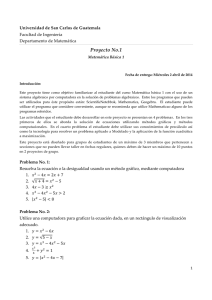 Proyecto No.1 - Departamento de Matemática