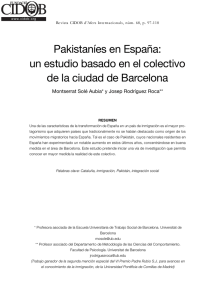 Pakistaníes en España: un estudio basado en el colectivo de