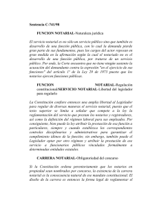 Sentencia C-741/98 FUNCION NOTARIAL