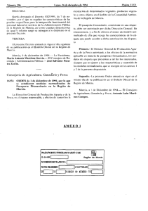 Orden de 1 de diciembre de 1994, por la que se establecen