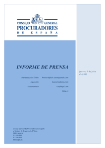informe de prensa - Consejo General de Procuradores de España