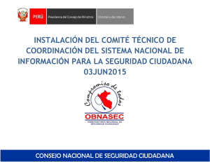 instalación del comité técnico de coordinación del sistema nacional