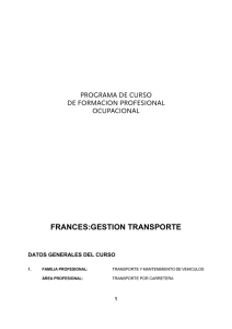 Francés: Gestión Transporte