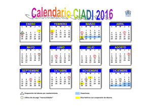Calendario Ciadi - CIADI