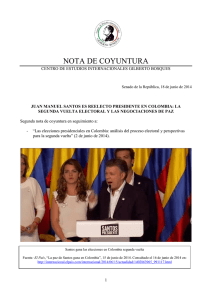 Juan Manuel Santos es reelecto presidente