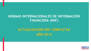 Impactos NIIF y Actualizaciones 2014