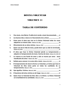 DIVINA VOLUNTAD VOLUMEN 11 TABLA DE CONTENIDO