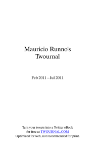 Mauricio Runno`s Twournal