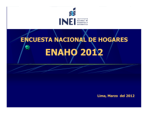 Encuesta nacional de hogares ENAHO 2012