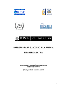 Barreras para el Acceso a la Justicia en América Latina