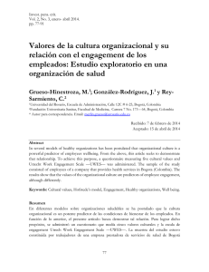 Valores de la cultura organizacional y su relación con el