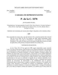 CAMARA DE REPRESENTANTES P. de la C. 3278