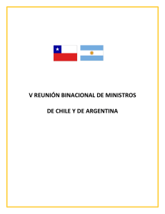 Declaración V Reunión Binacional de Ministros de Chile y Argentina