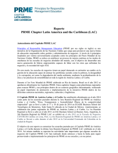 Reporte PRME Chapter Latin America and the Caribbean (LAC)
