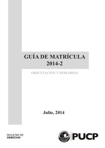 guía de matrícula 2014-2 - Pontificia universidad católica del Perú