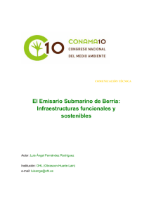 El Emisario Submarino de Berria: Infraestructuras funcionales y