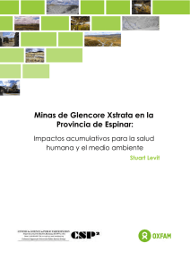Minas de Glencore Xstrata en Espinar