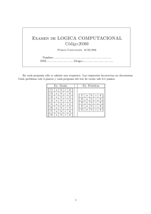Examen de LOGICA COMPUTACIONAL Código:20360