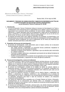 RESOLUCIÓN CFCyE Nº 261/06 - Ministerio de Educación y Deportes