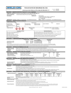 ficha de datos de seguridad del sga - Weld-On