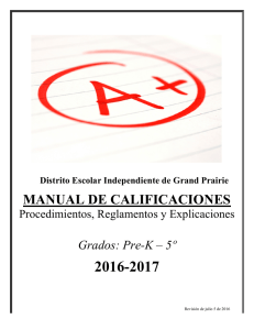 manual de calificaciones - Grand Prairie Independent School District