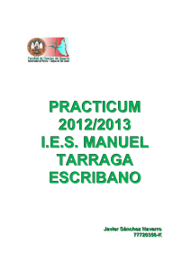 PRACTICUM 2012/2013 I.E.S. MANUEL TARRAGA ESCRIBANO