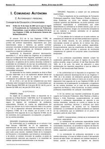Orden de 16 de mayo de 2001 por la que se regula el
