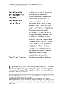 La influencia de los poderes Ilegales en la política colombiana Alejo