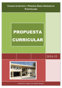 propuesta curricular 14-15 - CEIP Ángel Andrade, Puertollano
