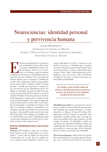 Neurociencias: identidad personal y pervivencia humana