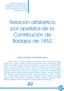 49 Relación alfabética por apellidos de la Contribución de Badajoz