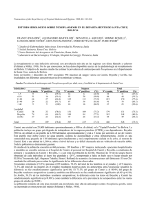 estudio serologico sobre toxoplasmosis en el departamento de