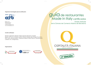 Guía de Restaurantes Made in Italy Certificados