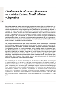Cambios en la estructura financiera en América Latina