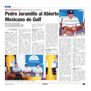 Pedro Jaramillo al Abierto Mexicano de Golf