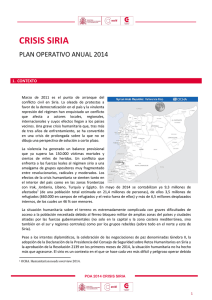 Plan Operativo Anual de Acción Humanitaria Siria 2014
