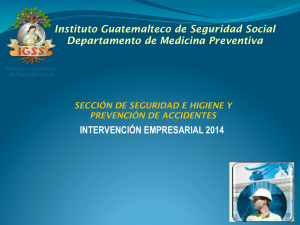 Instituto Guatemalteco de Seguridad Social Departamento de