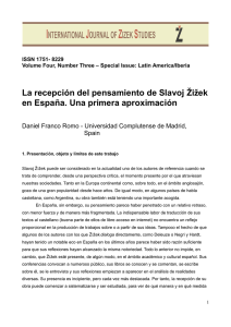 La recepción del pensamiento de Slavoj Žižek en España. Una