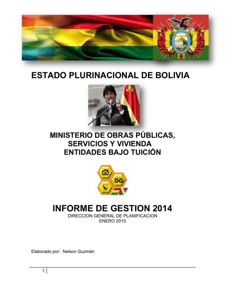 informe de gestion 2014 Ministerio de Obras Públicas Servicios y