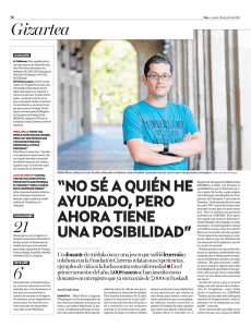 Reportaje del diario vasco "Deia"