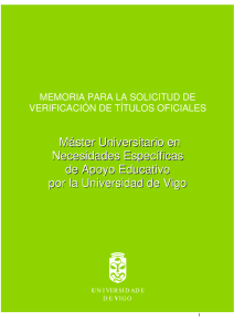 Memoria del Máster - Universidade de Vigo