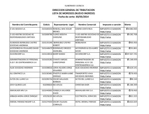 Listado de morosidad al 30 de mayo 2014