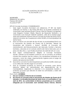 Acuerdos 16 de Marzo 2016 - Alcaldía Municipal de Santa Tecla